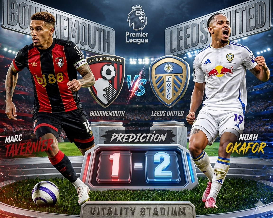 Analisis dan Prediksi Skor Bournemouth vs Leeds United